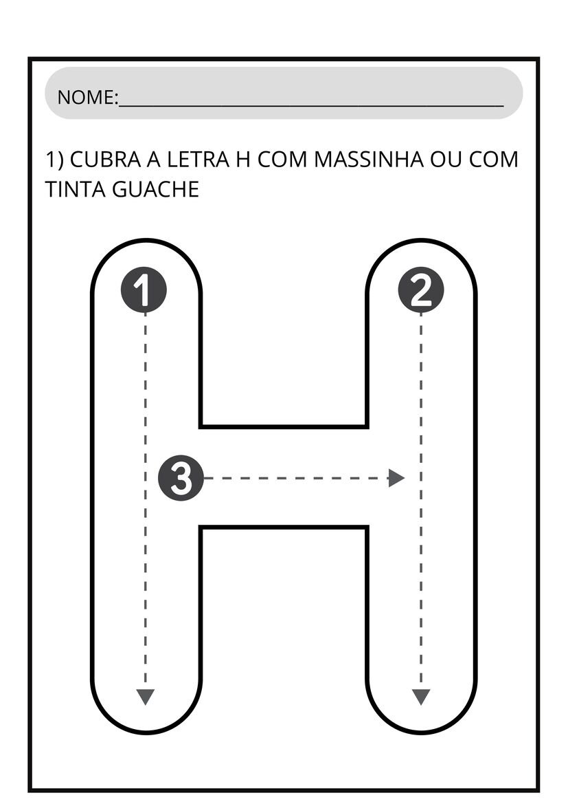 Atividades letra H para imprimir para imprimir página 2
